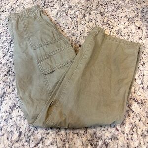 Vanilla Star Women's Olive Wide Leg Cargo Pants